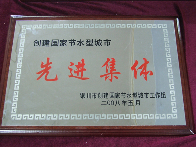 2008年創(chuàng)建國(guó)家節(jié)水城市先進(jìn)集體