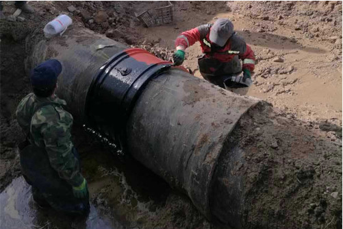 解放街DN800輸水管線遭施工損壞 管網(wǎng)中心迅速處置恢復(fù)供水